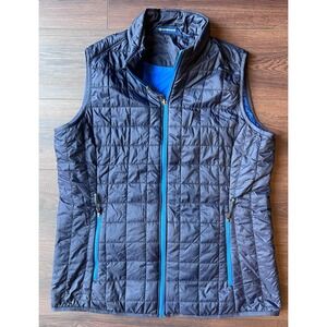 Cutter & Buck Mens Rainier Quilted Vest Navy Blue Full Zip Puffer XL